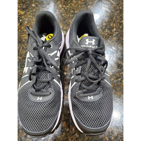 Under Armour Dash Rn 2 Women's Black Mesh Upper Lace Up Athletic Shoes Size 9 - Picture 2 of 10